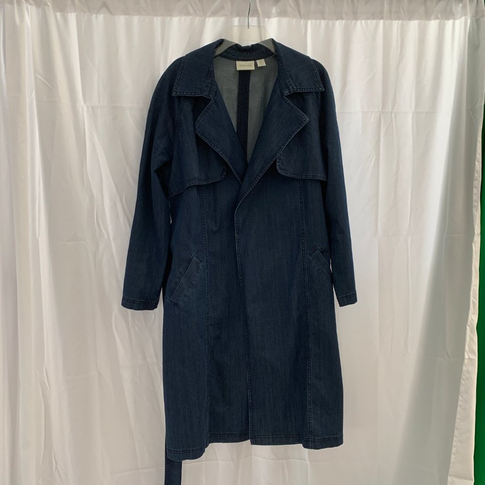 Chico's Denim Trench Coat- Perfect for Spring